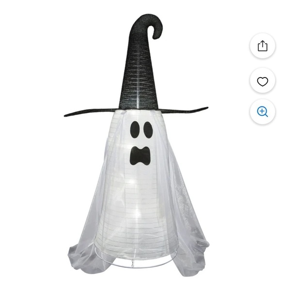 Spooky Moods Halloween Outdoor Ghost Hat 42” x 72” x 27” 8.64 lb Light Up NEW - Picture 2 of 6